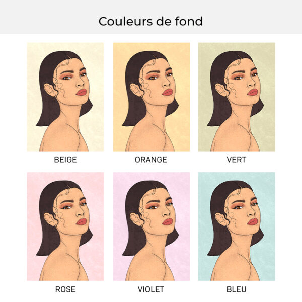 Portrait personnalisé couleurs